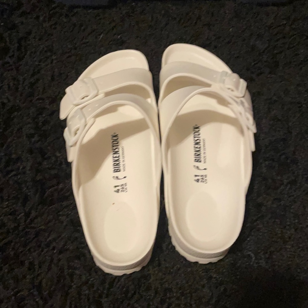 white rubber Birkenstock